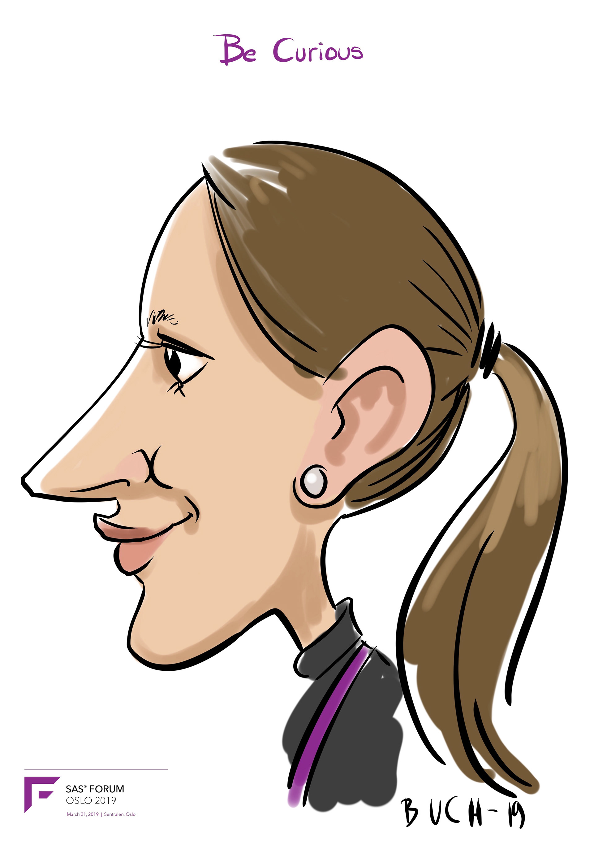 Live Karikatur på iPad til firma event.
