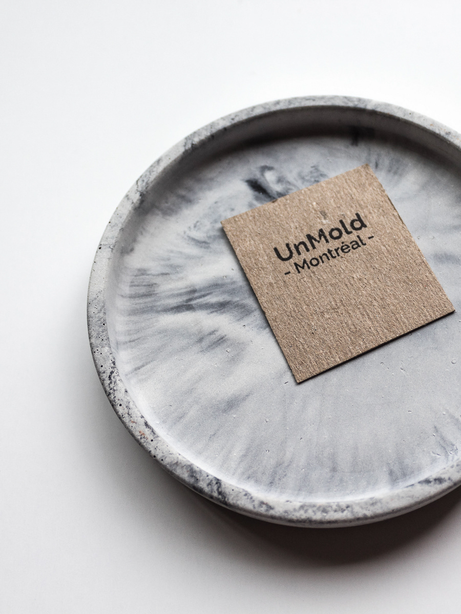 Cement plate on white background