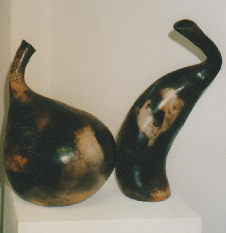 Smoke fired pair 2 39 cm