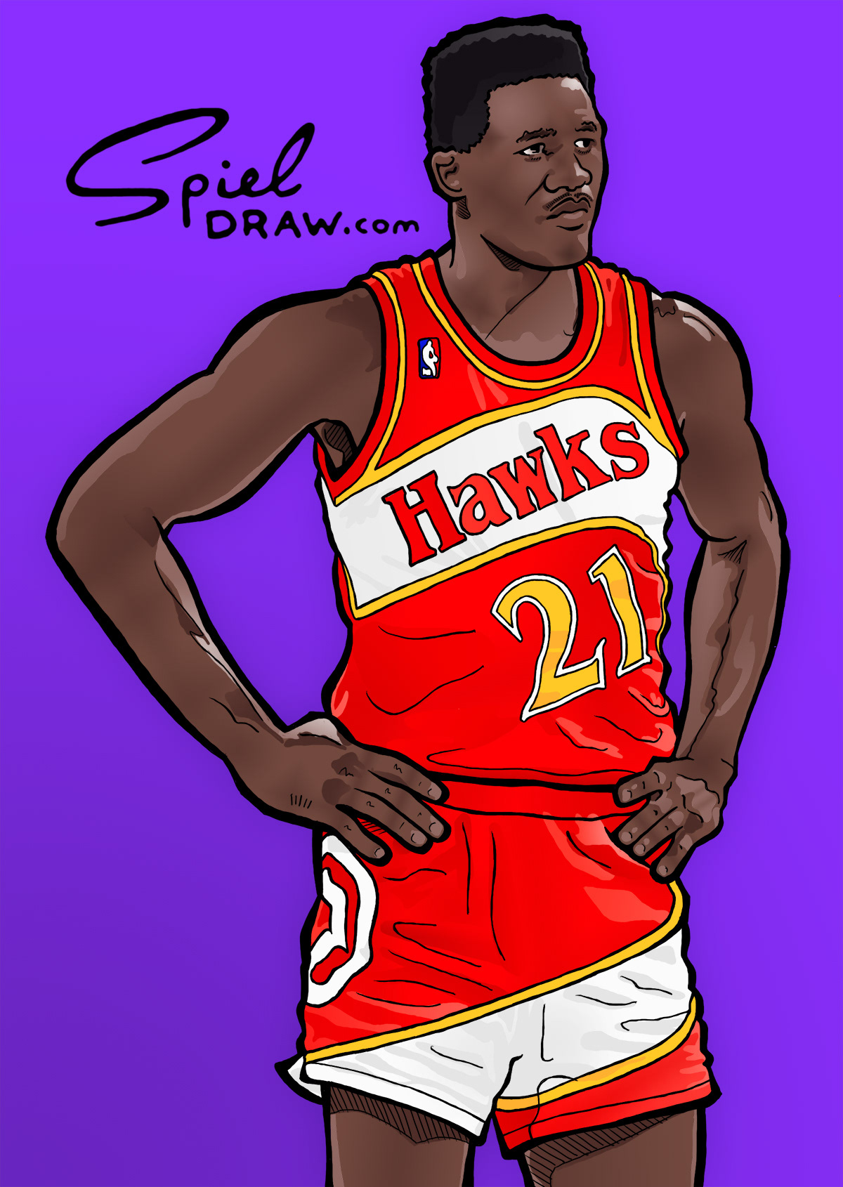 SpielDraw.com: Custom Digital Illustrations - Dominique Wilkins