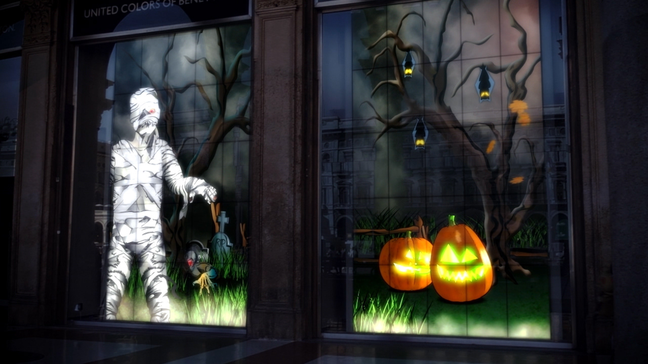 Playpics - United Colors Of Benetton - Halloween Live Windows