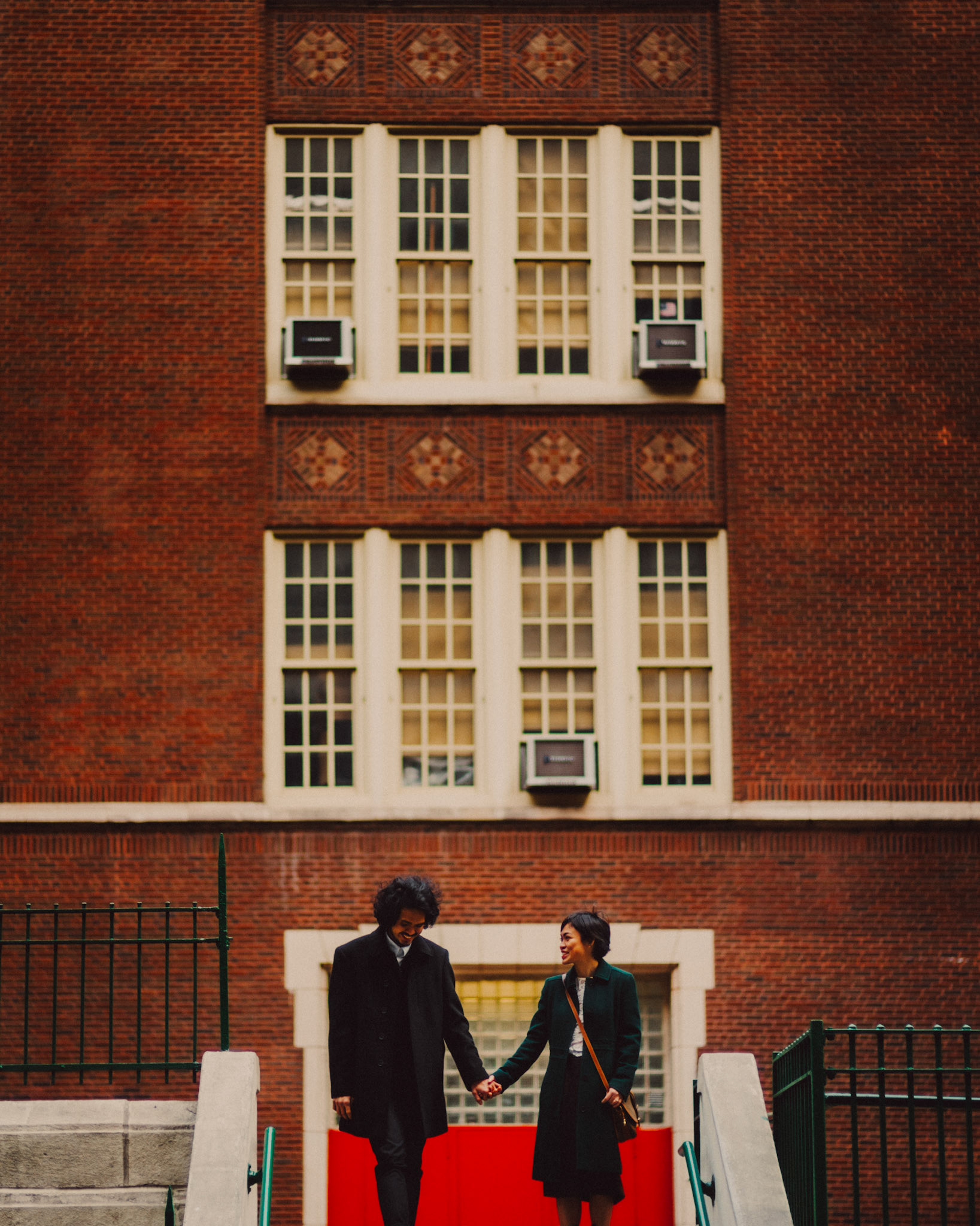 Educational Video Center W Houston St, from AC &amp; Winona's casual and chill engagement shoot in Manhattan, New York City, USA, December 2017, Leica M.