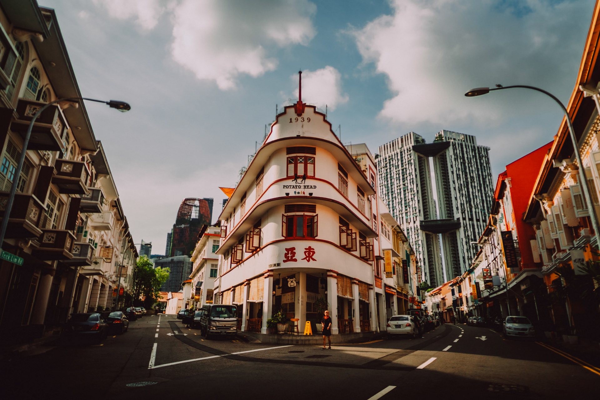 Keong Saik Road and Potato Head early in the morning, Singapore, January 2017, Sony A7RII.
