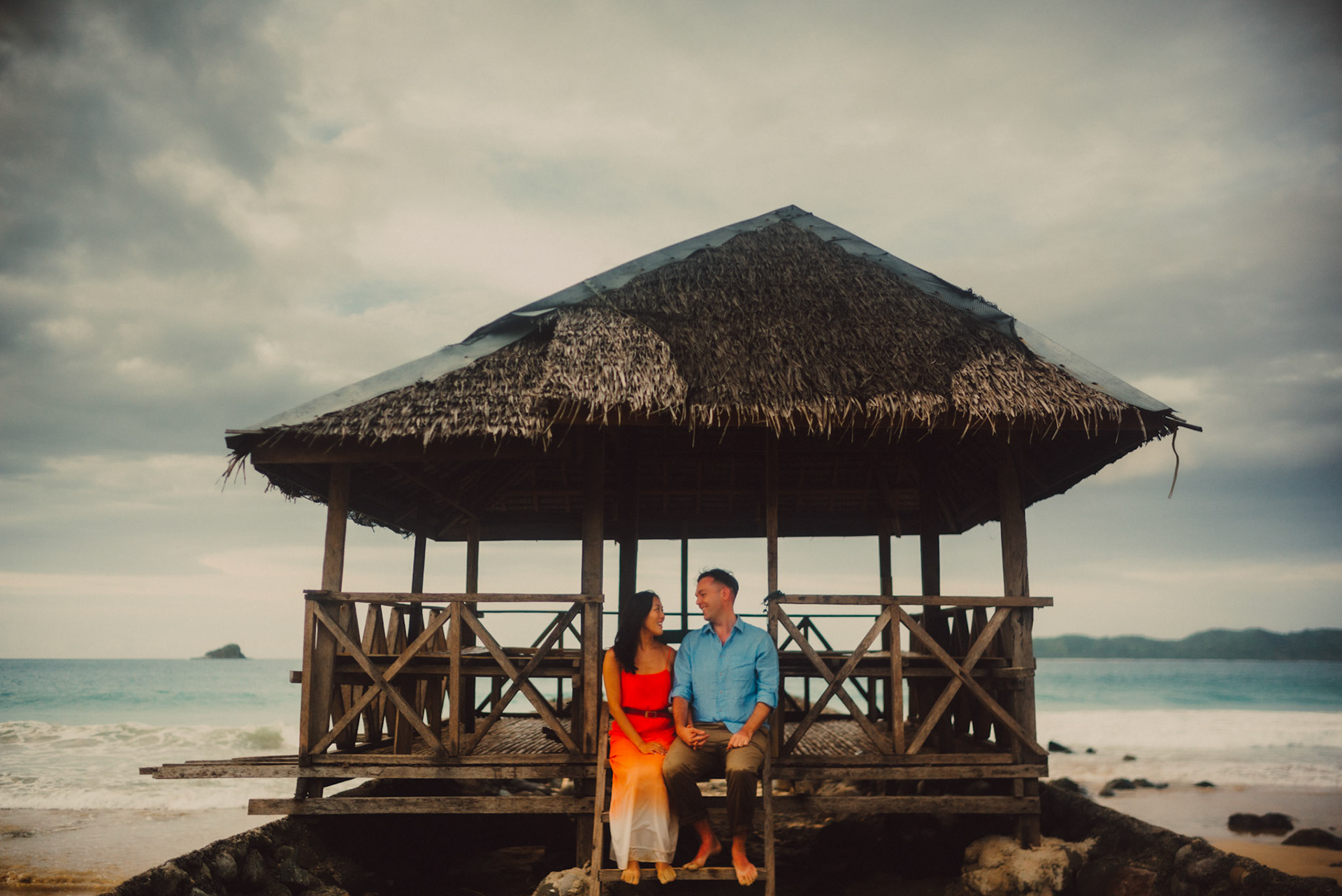 Engagement portraits in Nacpan Beach, El Nido, Palawan, Philippines, Southeast Asia, January 2017, Leica M