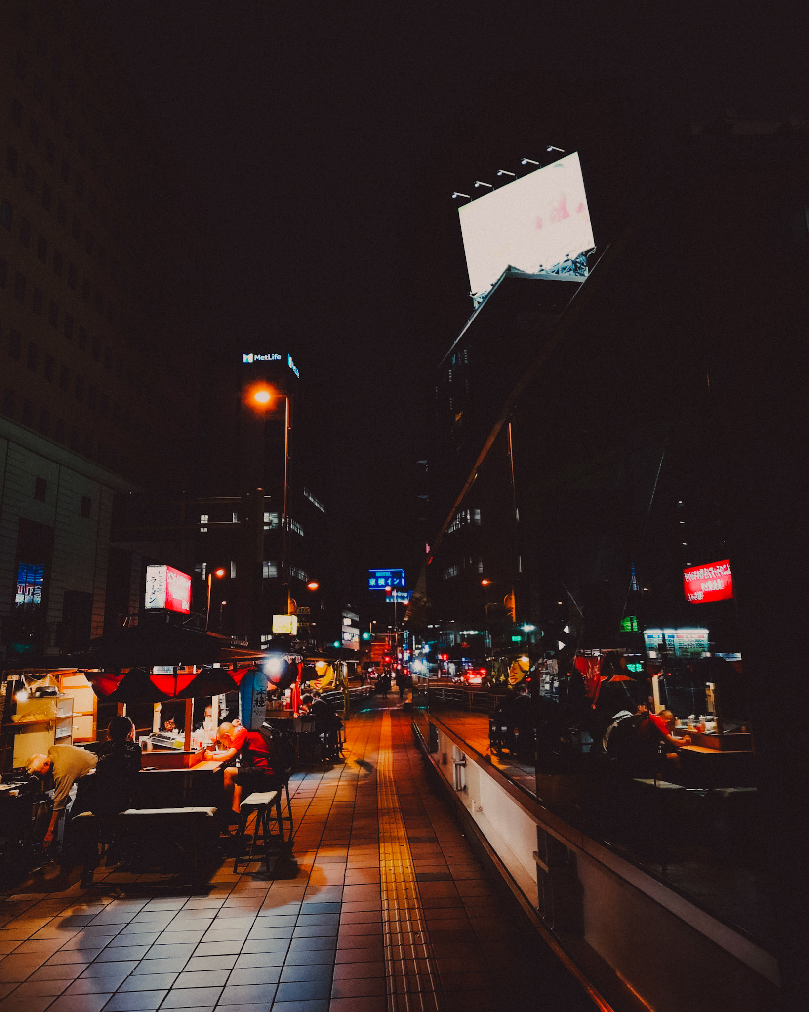 Yatai or food stalls at night, Fukuoka, Japan, October 2018, Huawei P20 Pro.