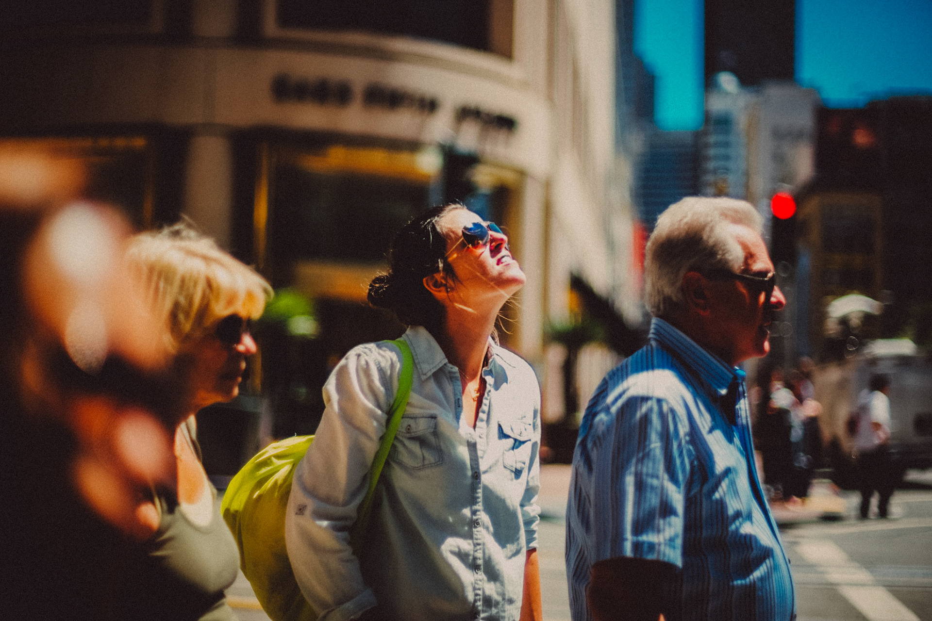 Pedestrians crossing towards Union Square, San Francisco, California, USA, May 2014, Leica M Day One.