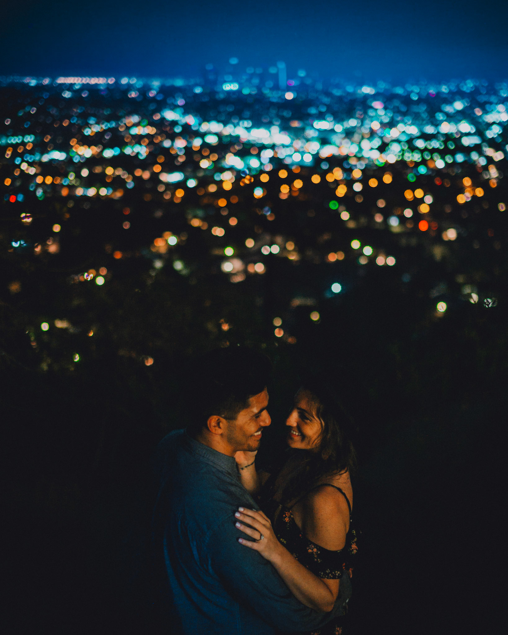 City lights of LA from Griffith Observatory, Los Angeles, California, USA, July 2018, Leica M.