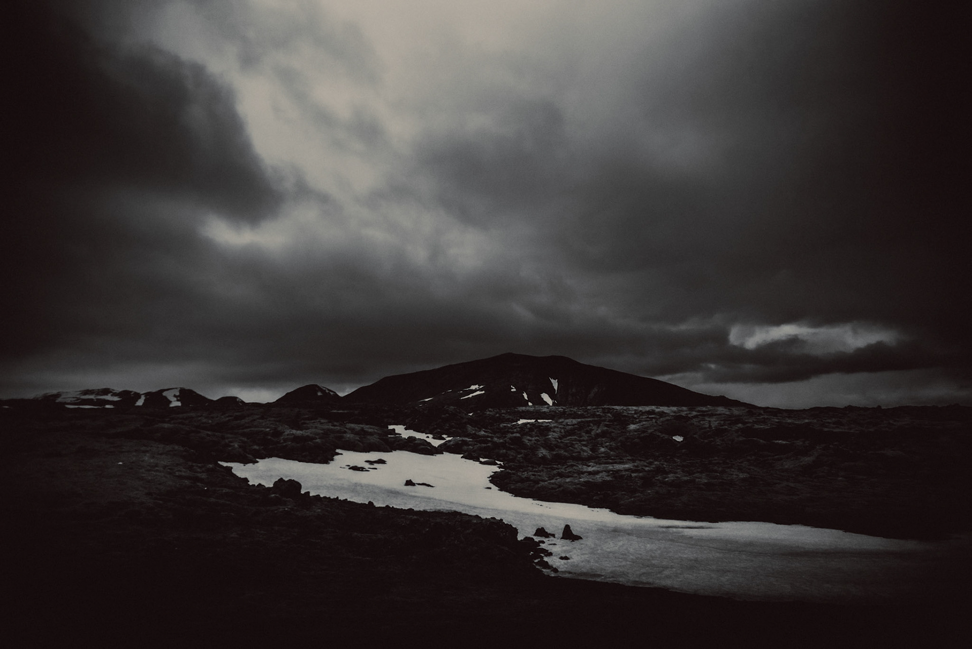 A metaphor of my feelings that day. A moody black and white barren landscape photo of Reynisfjara, Iceland, May 2016, Sony A7SII.