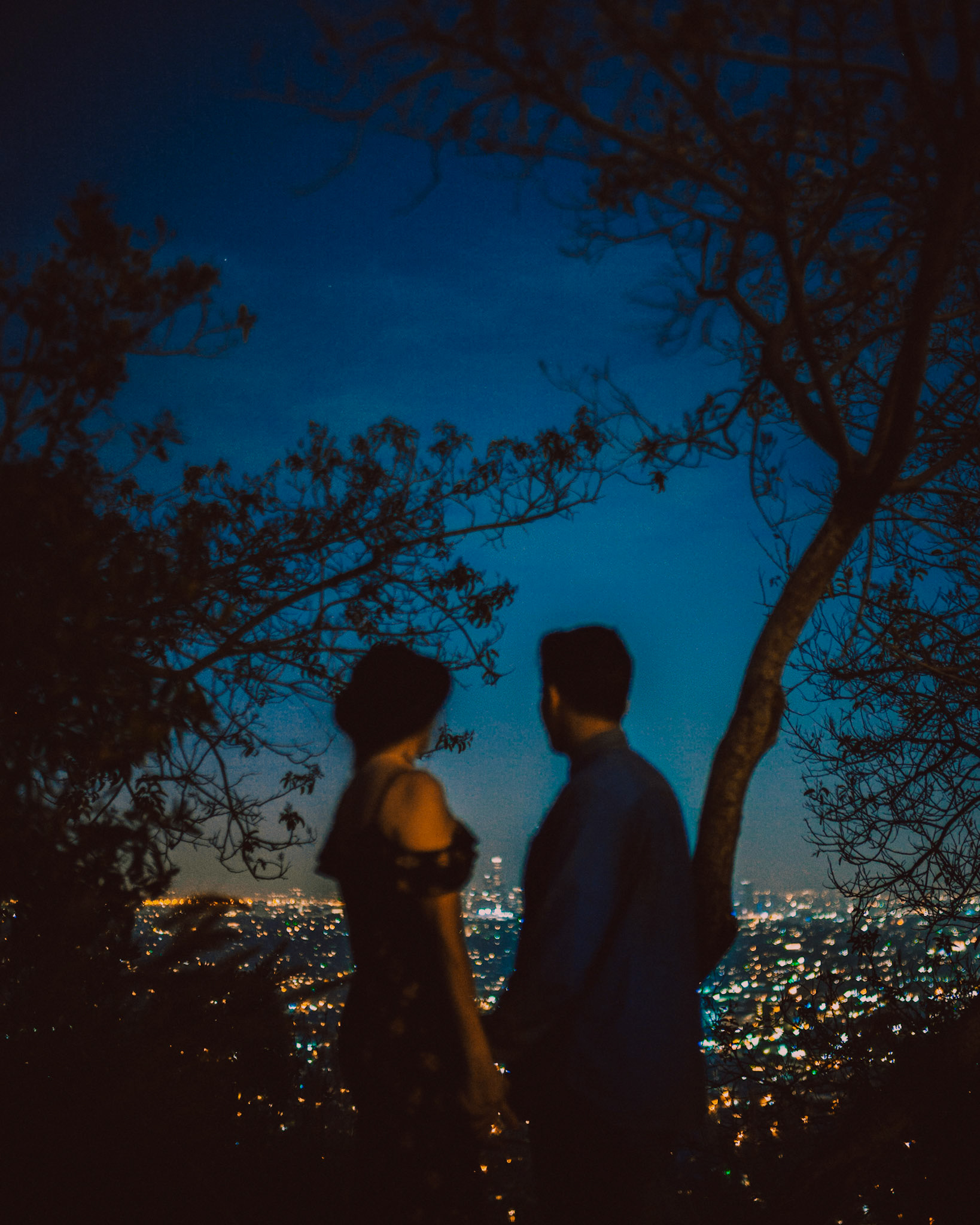 City lights of LA from Griffith Observatory, Los Angeles, California, USA, July 2018, Leica M.