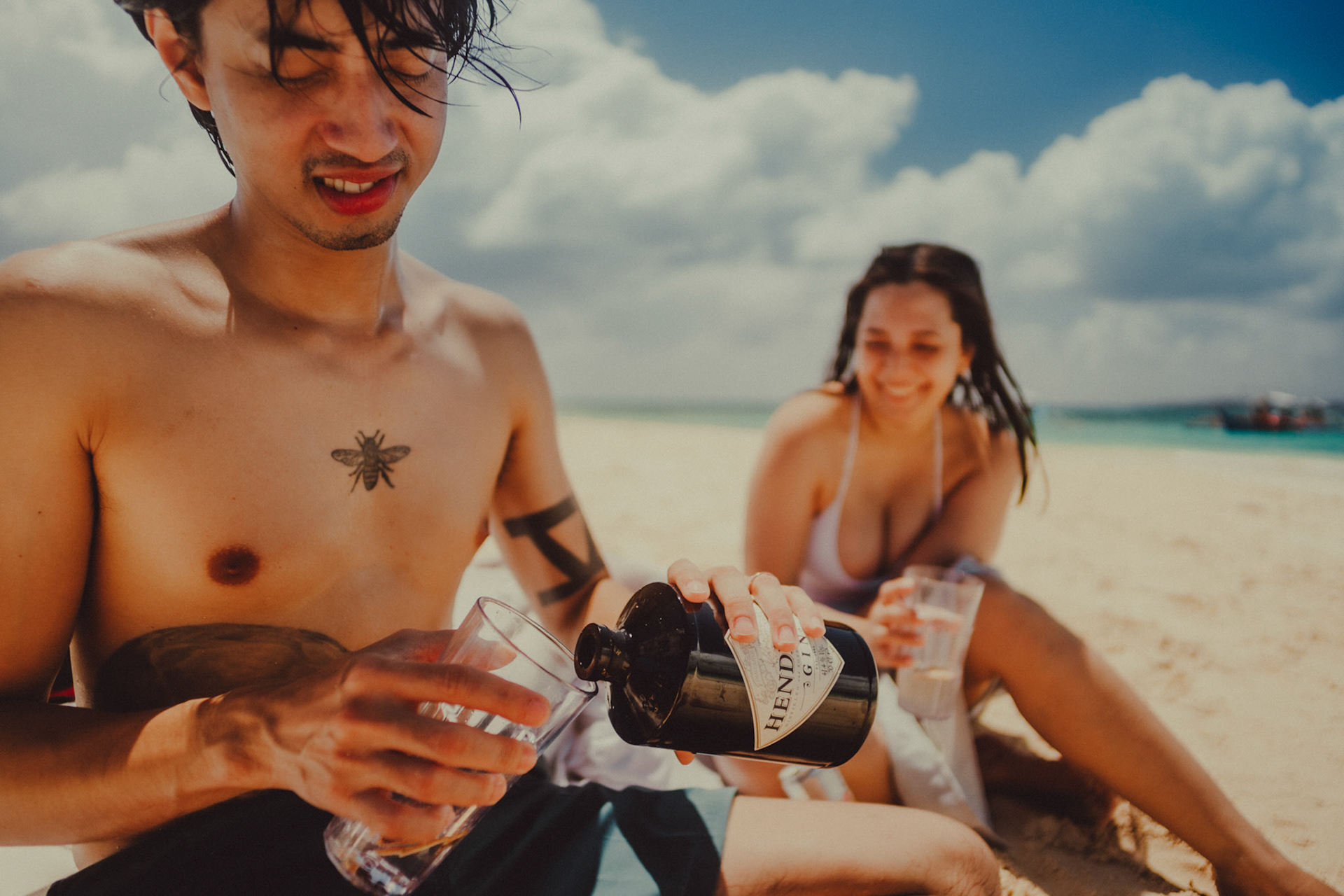 Newlywed portraits in Naked Island, from Jeo and Bianca's island hopping honeymoon couple portrait shoot in Siargao Island, Philippines, Southeast Asia, February 2020, Sony A7III