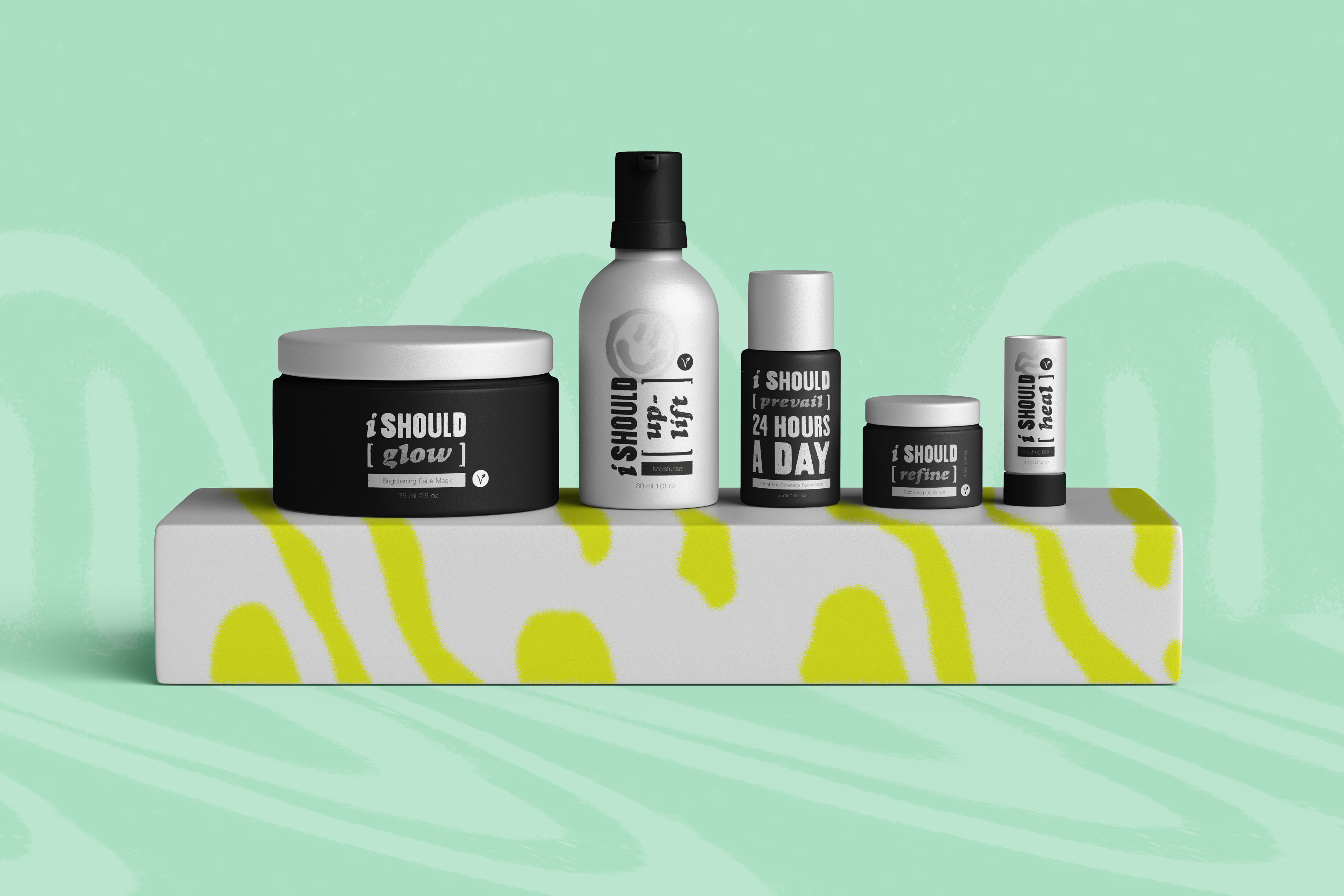 iSHOULD Basics Collection Packaging Mock-Ups.