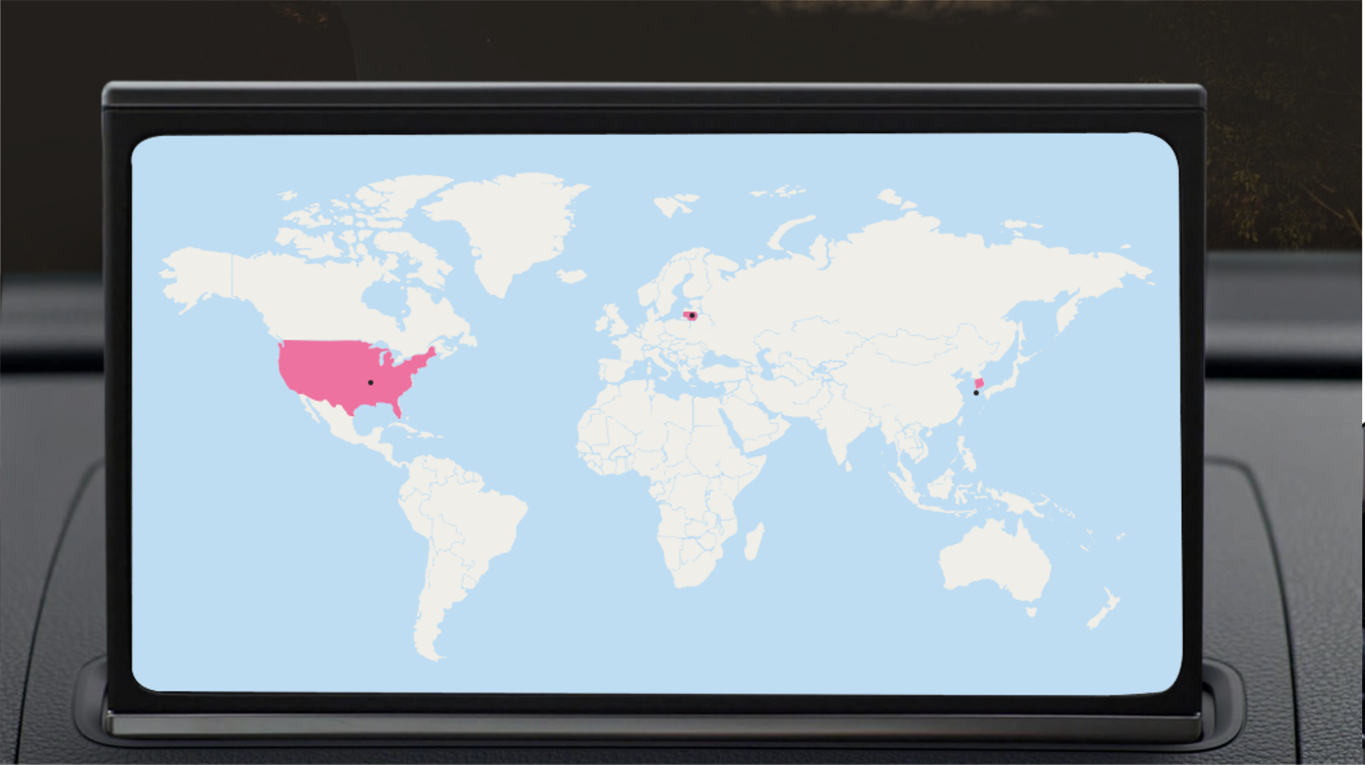Map function that tracks every country visited and pinpoints the location of the picture