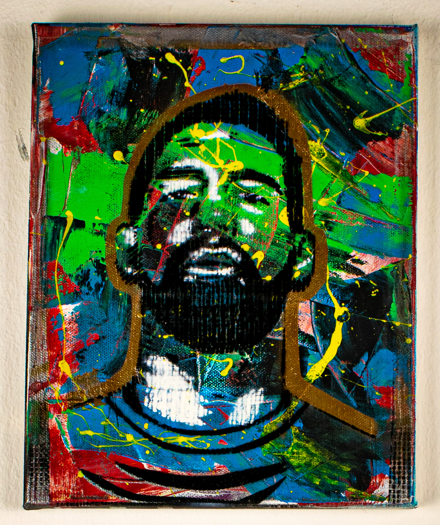Nikola Karabatic 40x30 canvas, acrylic spray