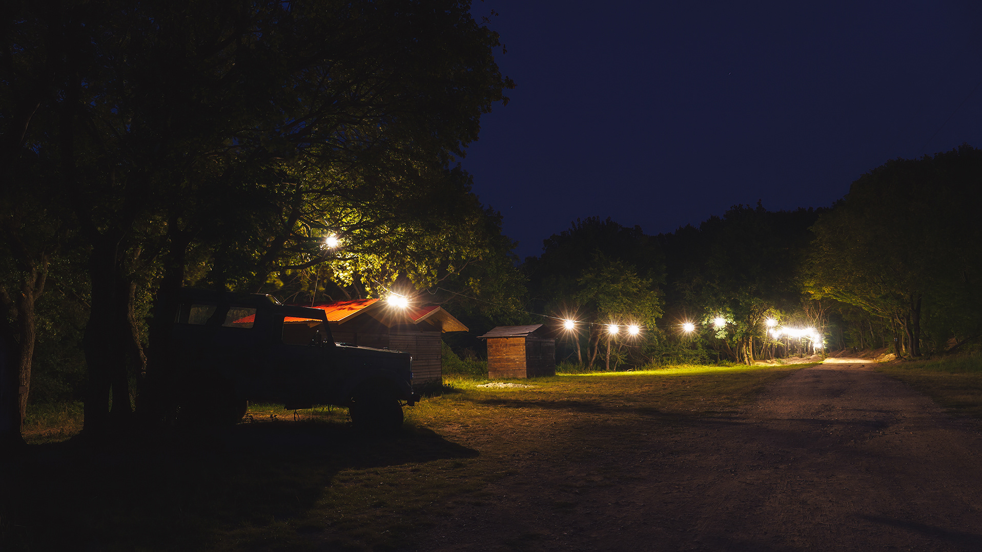 The Road to Siria Fortress at Night