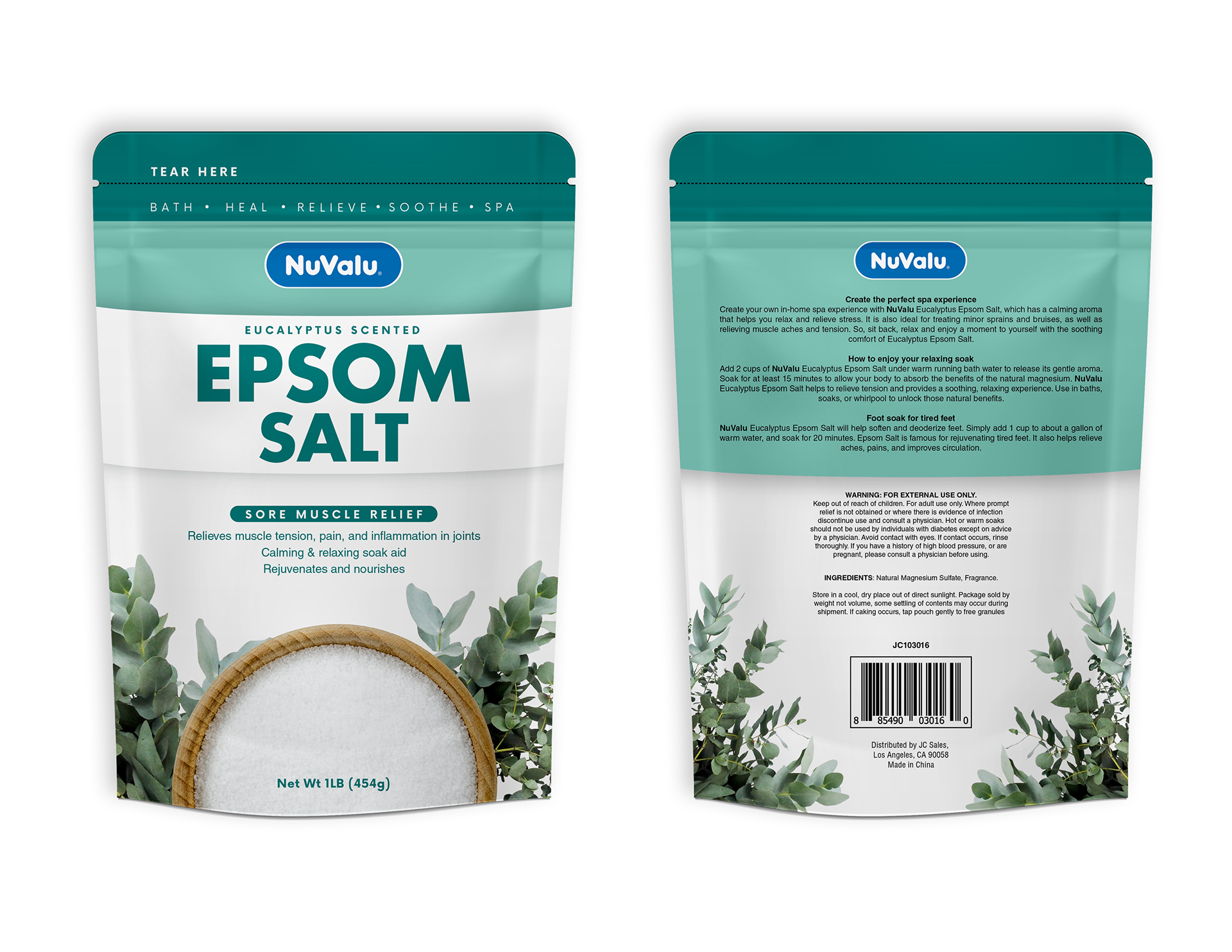Louise Nguyen Portfolio - Nuvalu Epsom Salt Packaging Design
