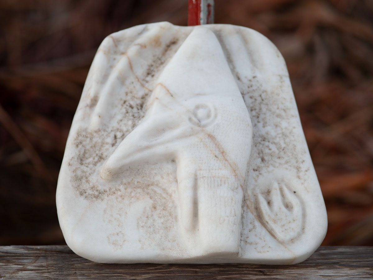 Marble form with print