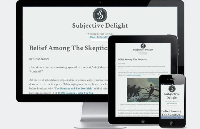 Subjective Delight responsive Tumblr theme