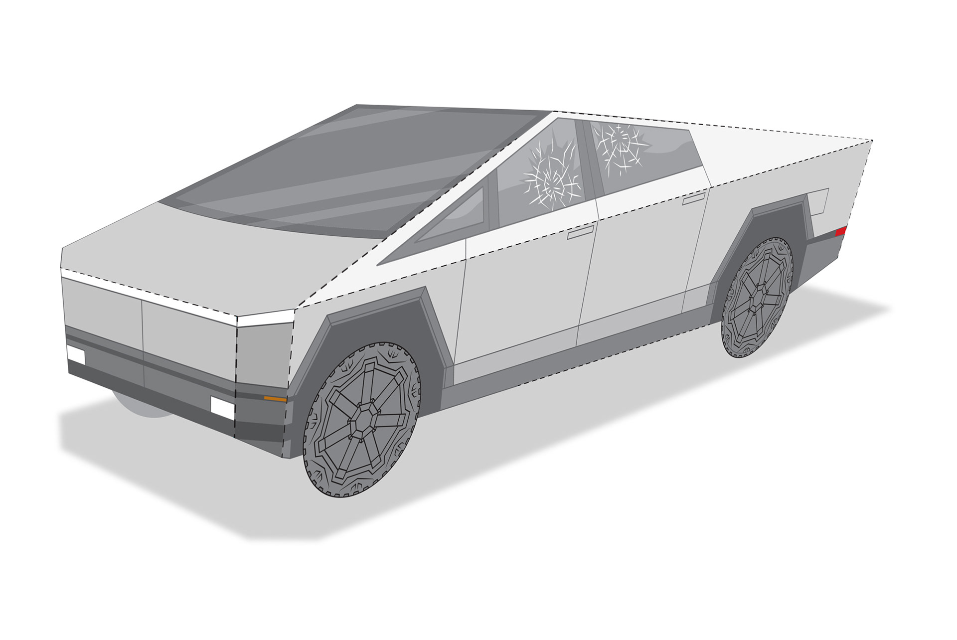 Chris Philpot - Tesla Cybertruck Paper Craft