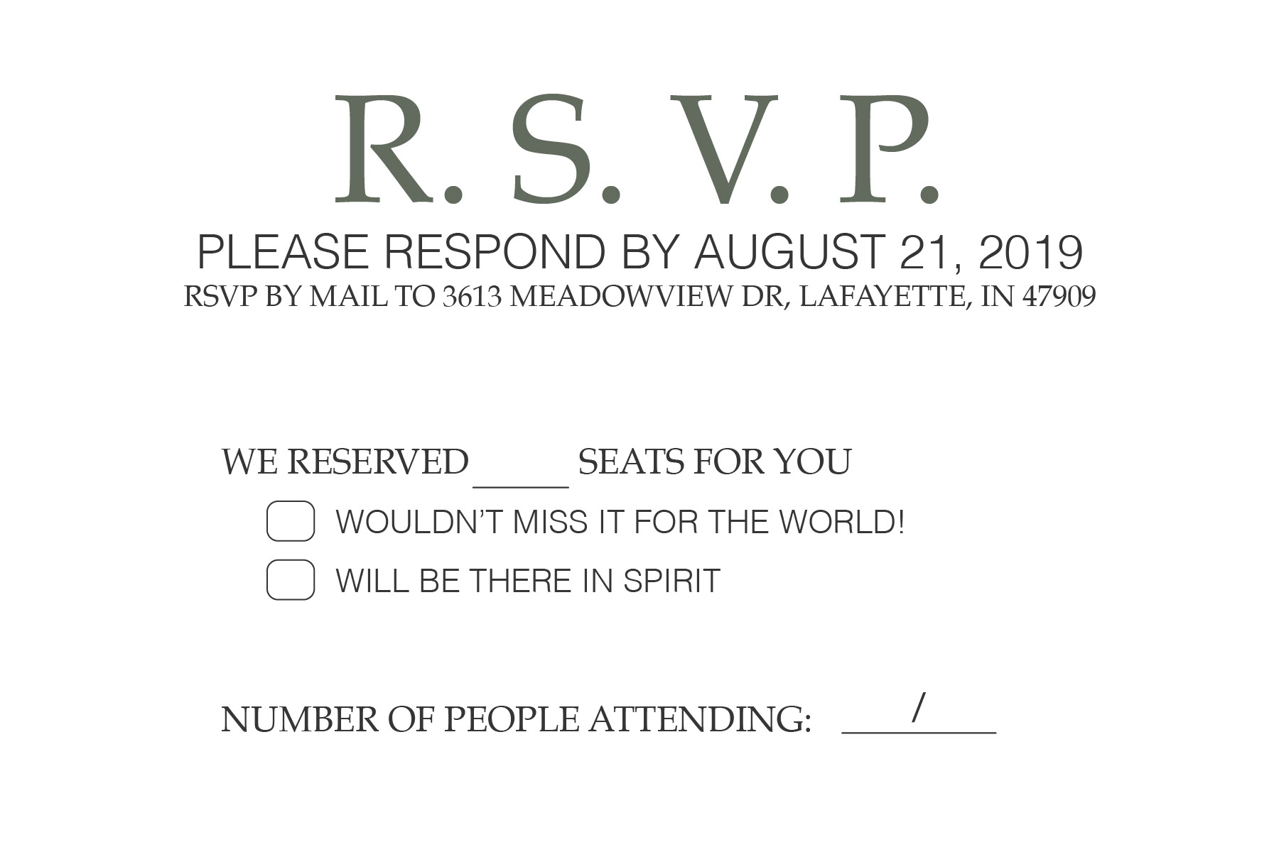 Alli + Andrew Wedding RSVP