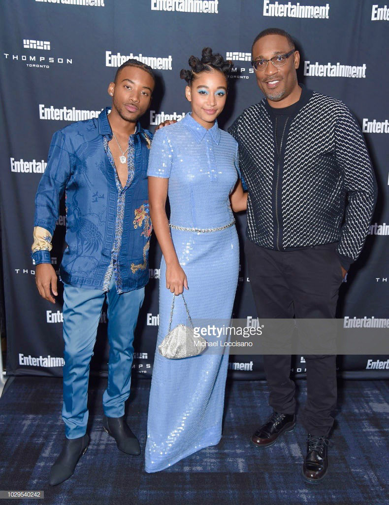 TORONTO, ON - SEPTEMBER 08:  (L-R) Algee Smith, Amandla Stenberg and George Tillman Jr. attend Entertainment Weekly's Must List Party at the Toronto International Film Festival 2018 at the Thompson Hotel on September 8, 2018 in Toronto, Canada.  (Photo by Michael Loccisano/Getty Images)