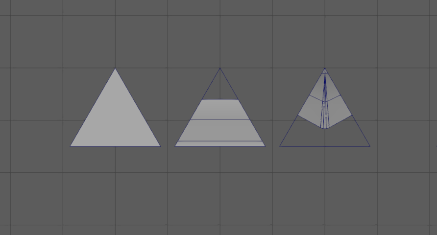 The base shapes seen from above - Full, Concave, and Convex