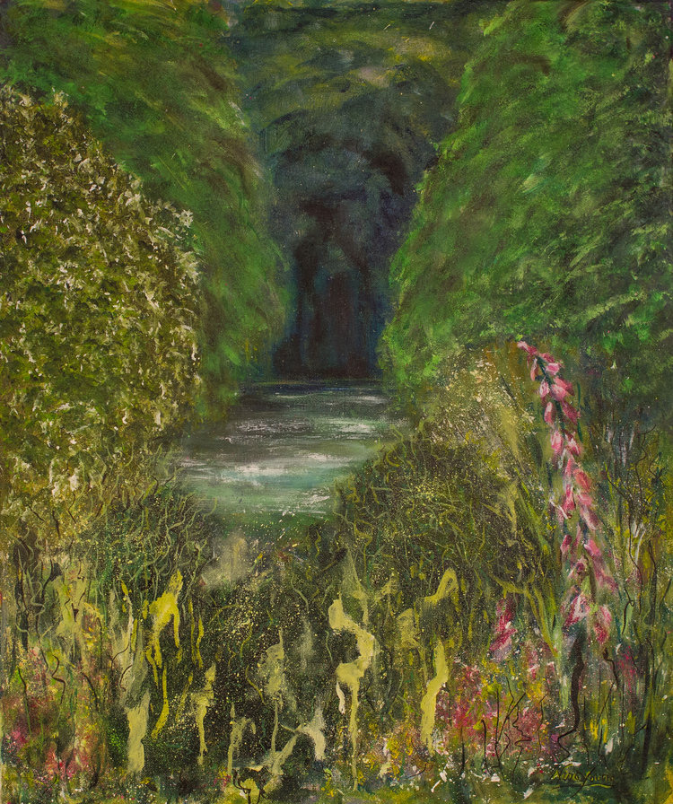 The Shadow Pools - Mixed media on canvas - 38cms x 28cms