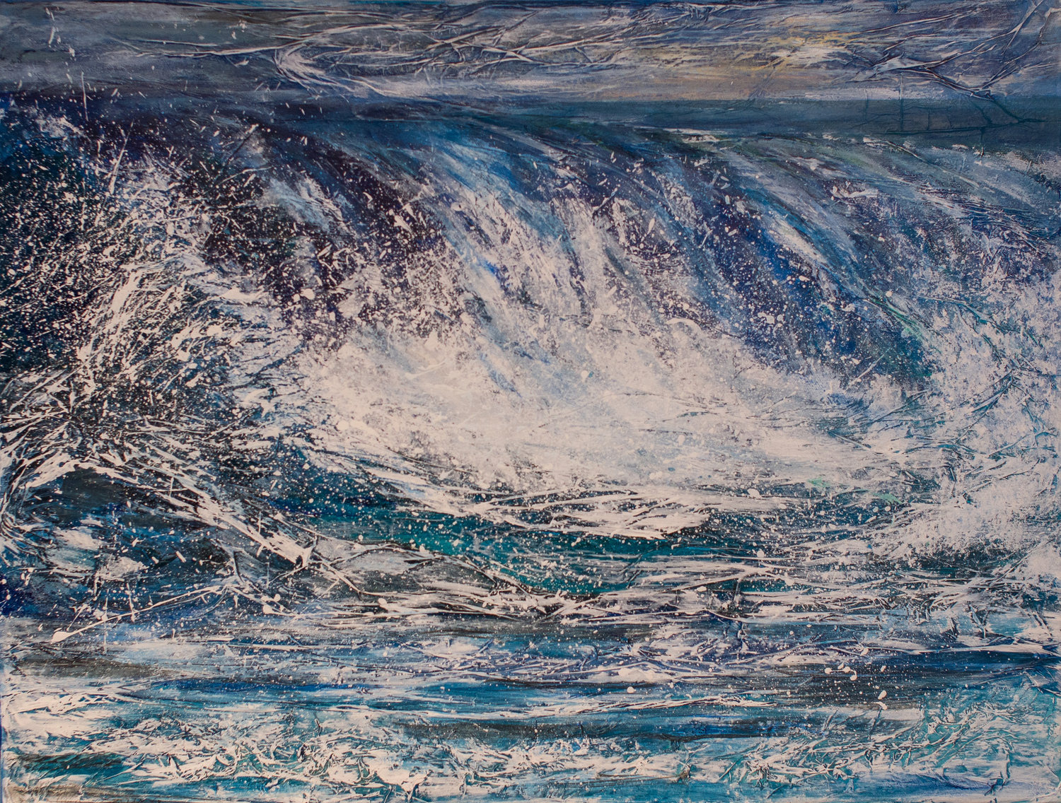 The Weight of Water - Mixed media on box framed canvas - 45cms x 60cms