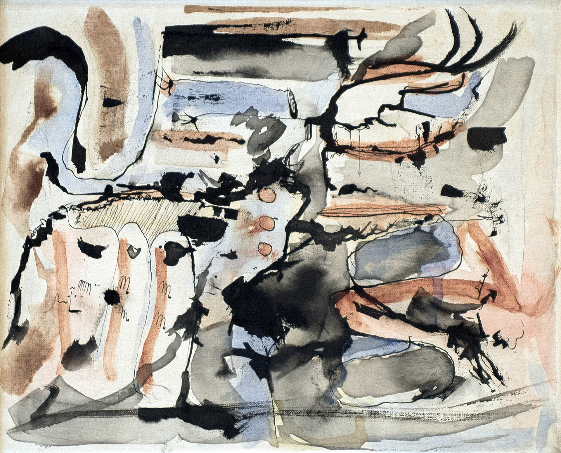 "La danza de San vito". Indian ink and natural pigments. 2017