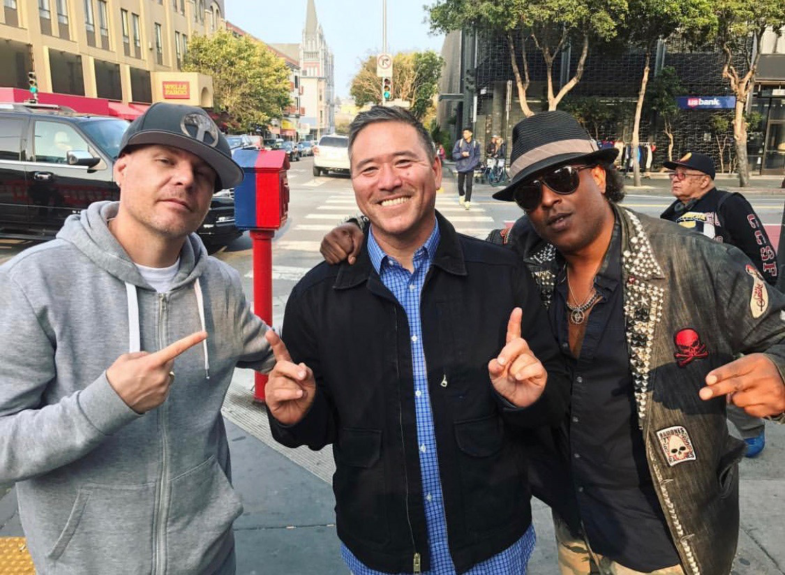 Friends and family came to support the event. (L) Producer and DJ Just Jay and Public Enemy Drummer (R).