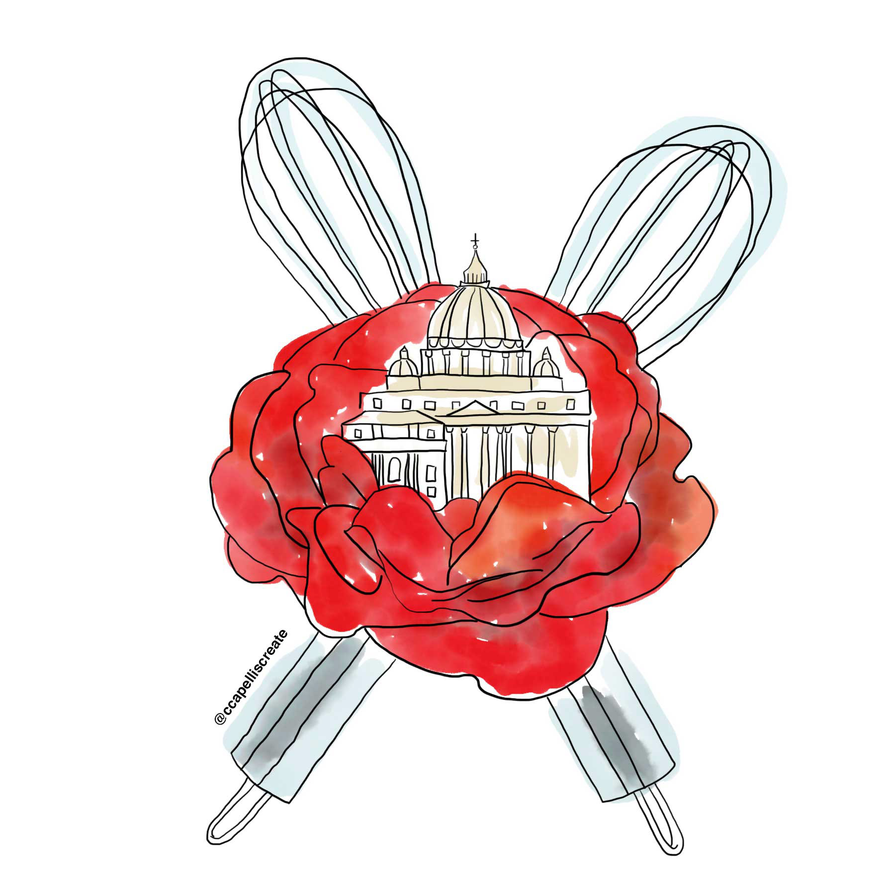 October 6 - Rome, Whisk. Roses