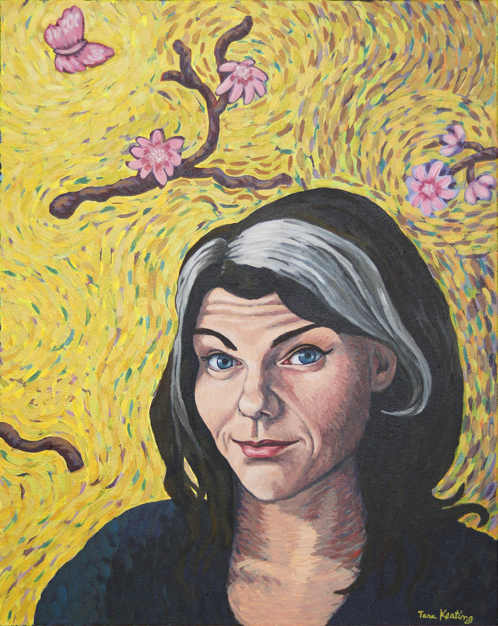 Portrait of Caitlin Moran, Acrylic on Canvas, 16 x 20 inches
