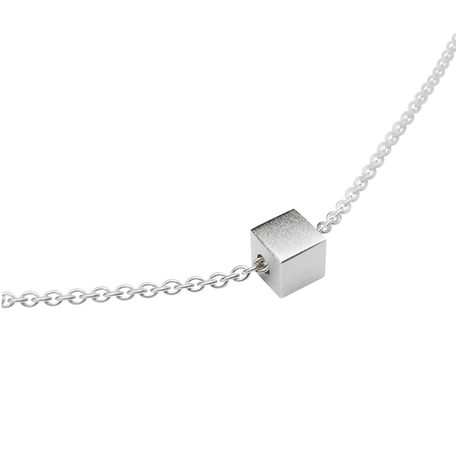 Collier cube argent - 45€