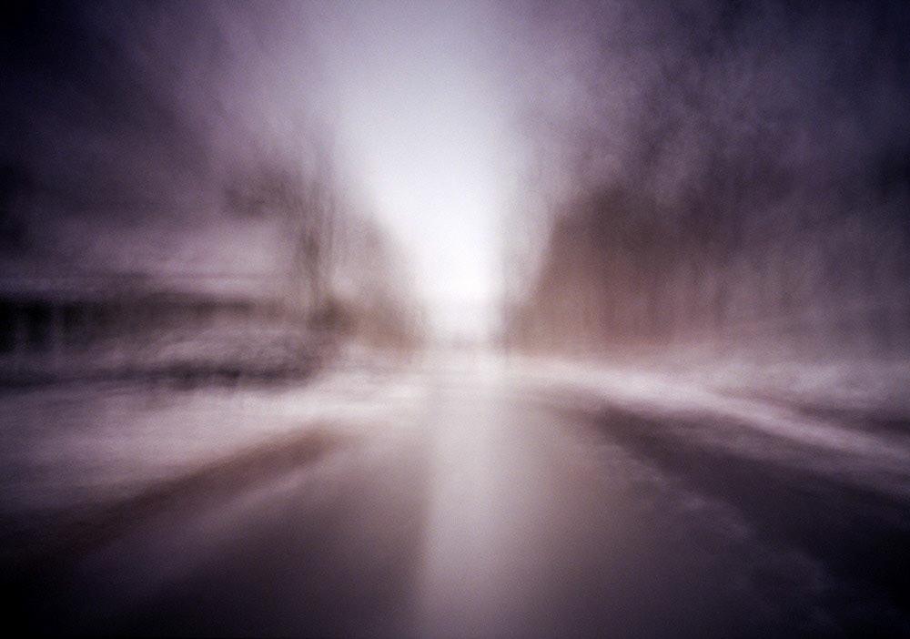 Abstract Snowy Neighborhood | Pentax 645N, Fuji Pro400H, 32", F5.6