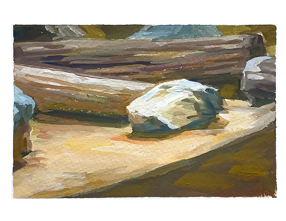 Triangle | 2019, 5"x7", Gouache