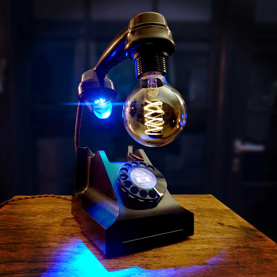 Handmade vintage Bakelite telephone lamp