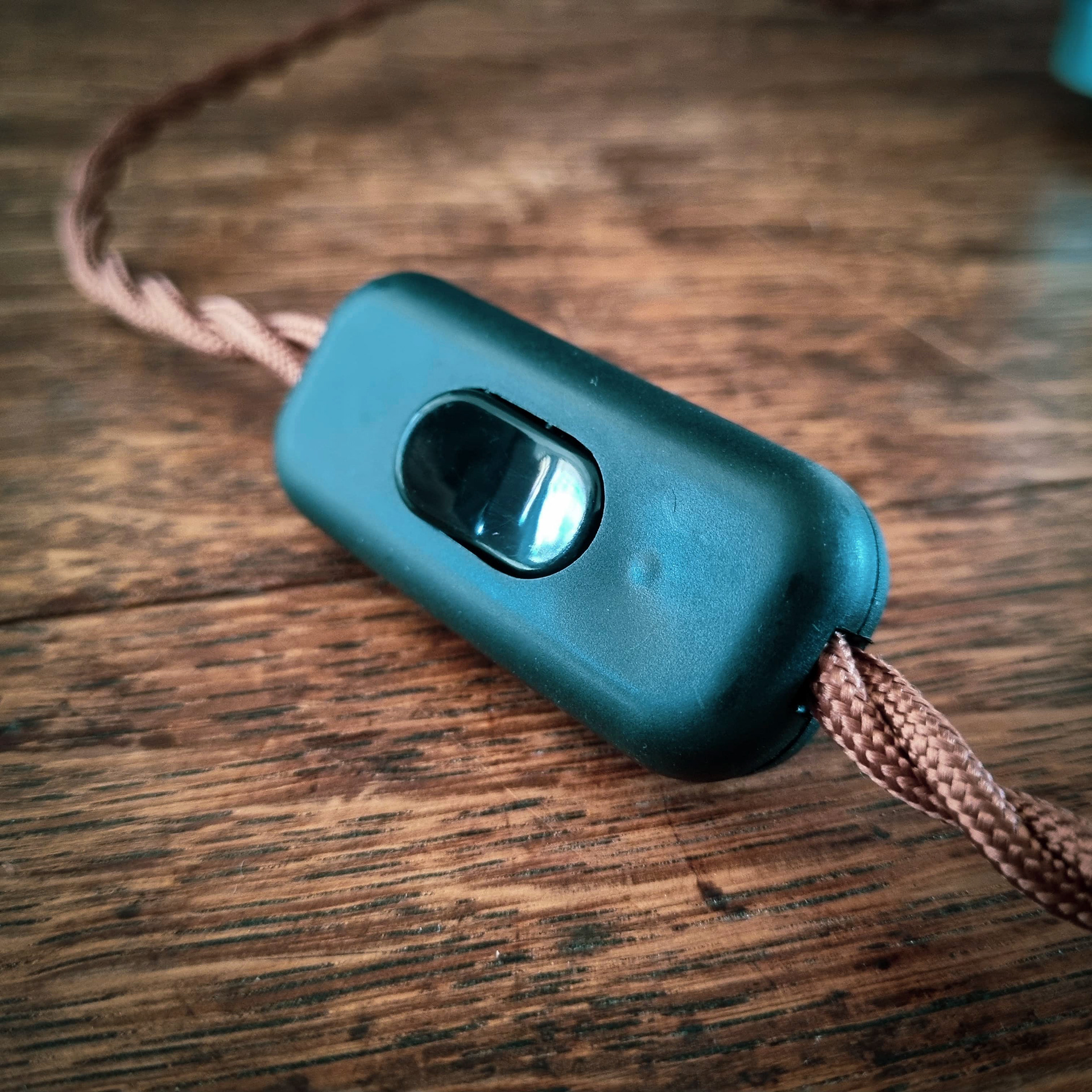 Inline switch with vintage braided cable