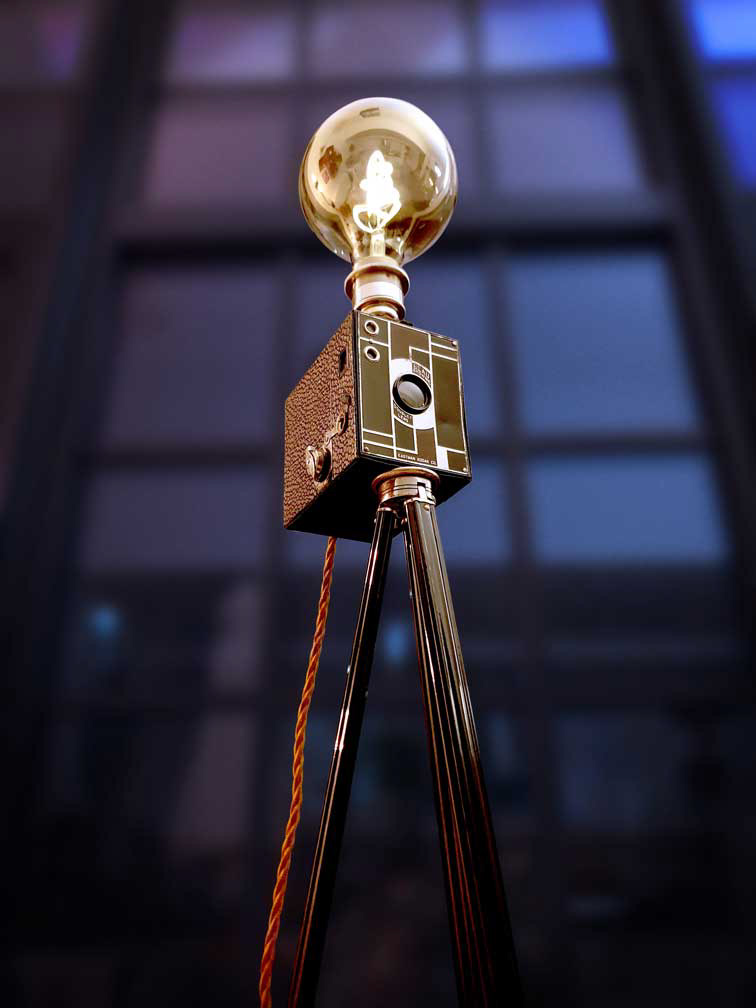 Art Deco Camera Lamp