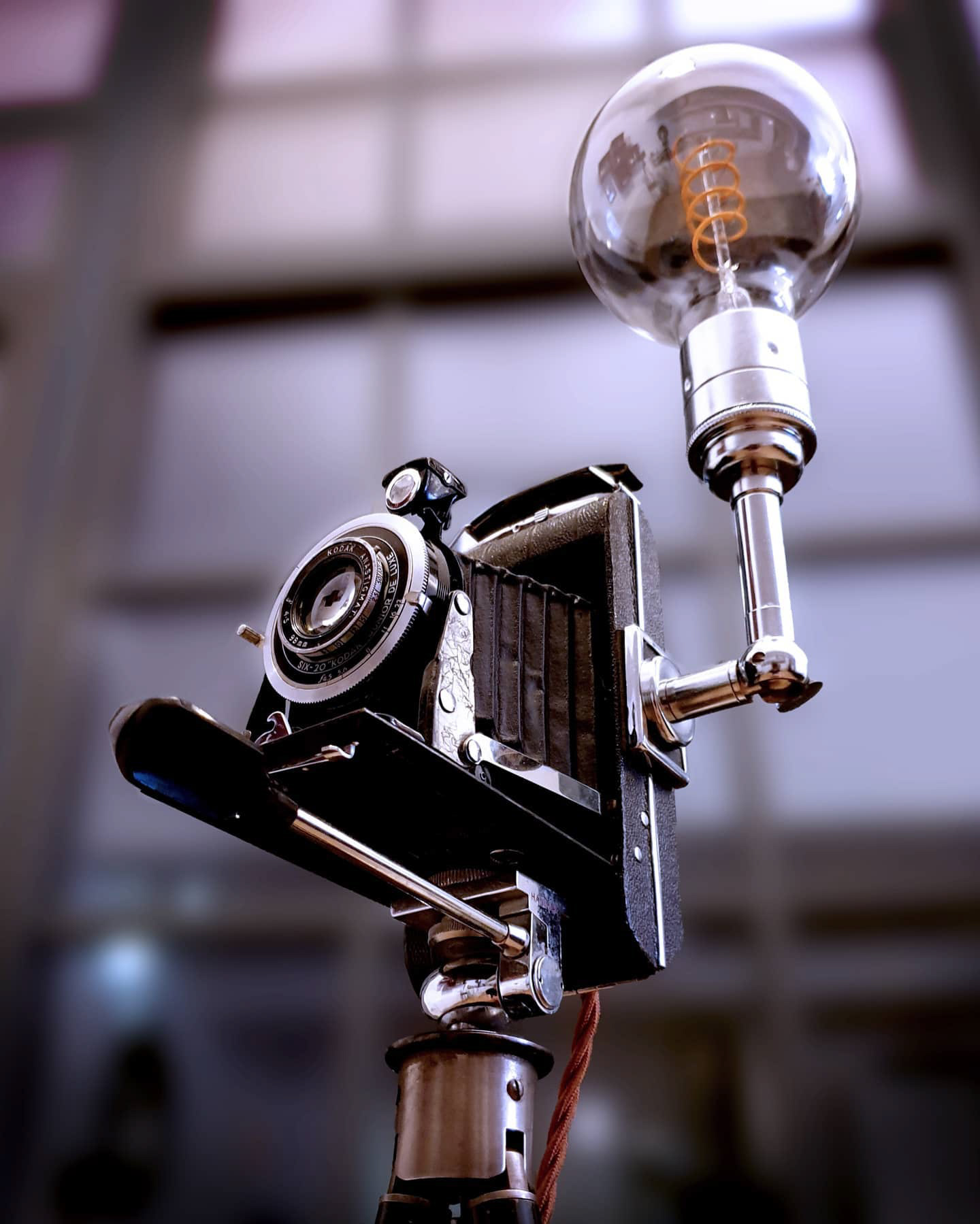 Upcycled Rare Vintage Kodak Six-20 Camera Lamp