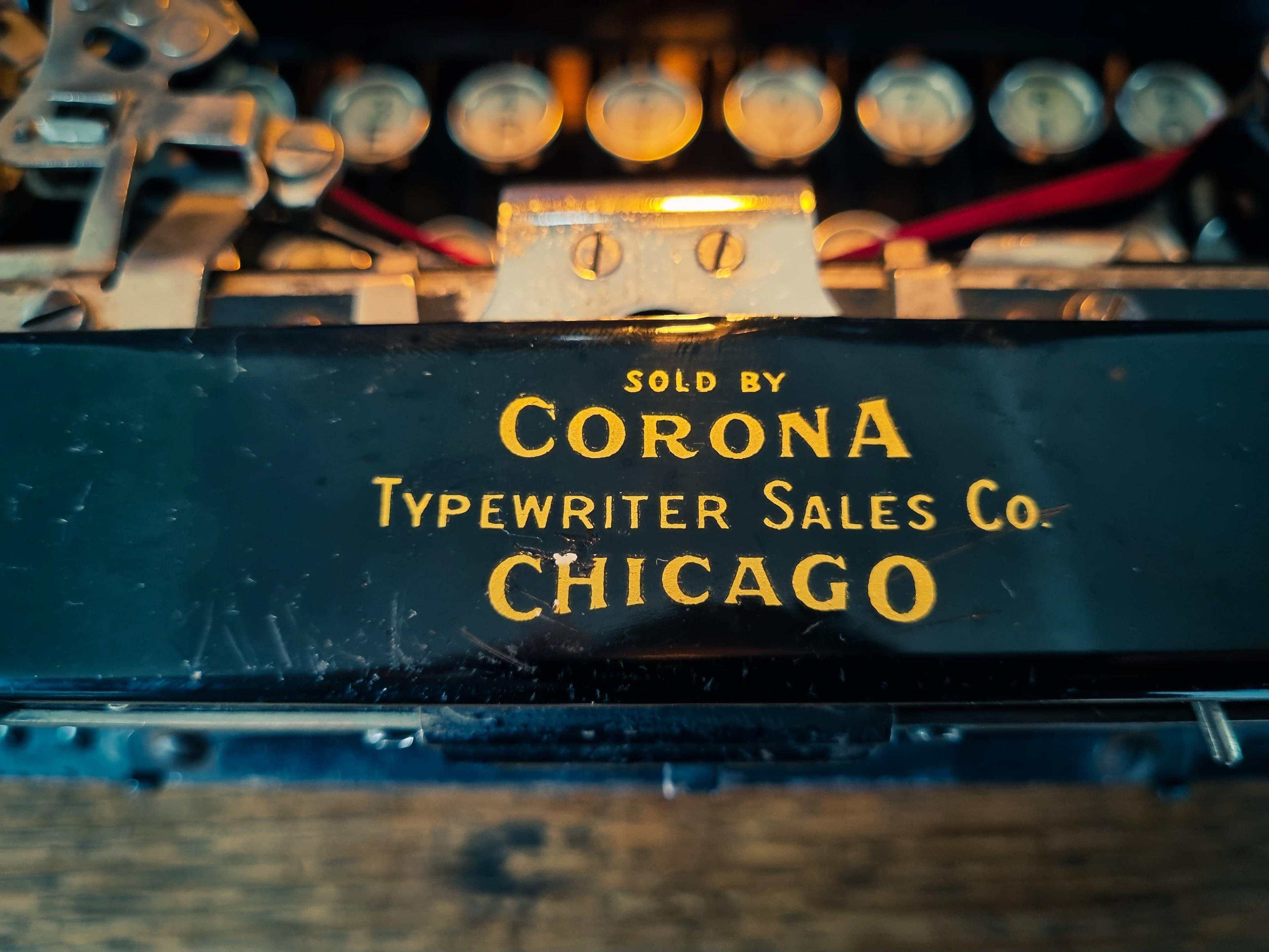 Sold by Corona Typewriter Sales Co. Chicago