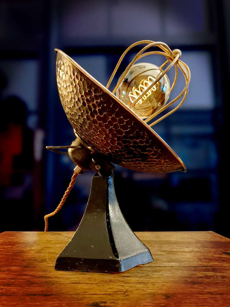 Copper desk lamp