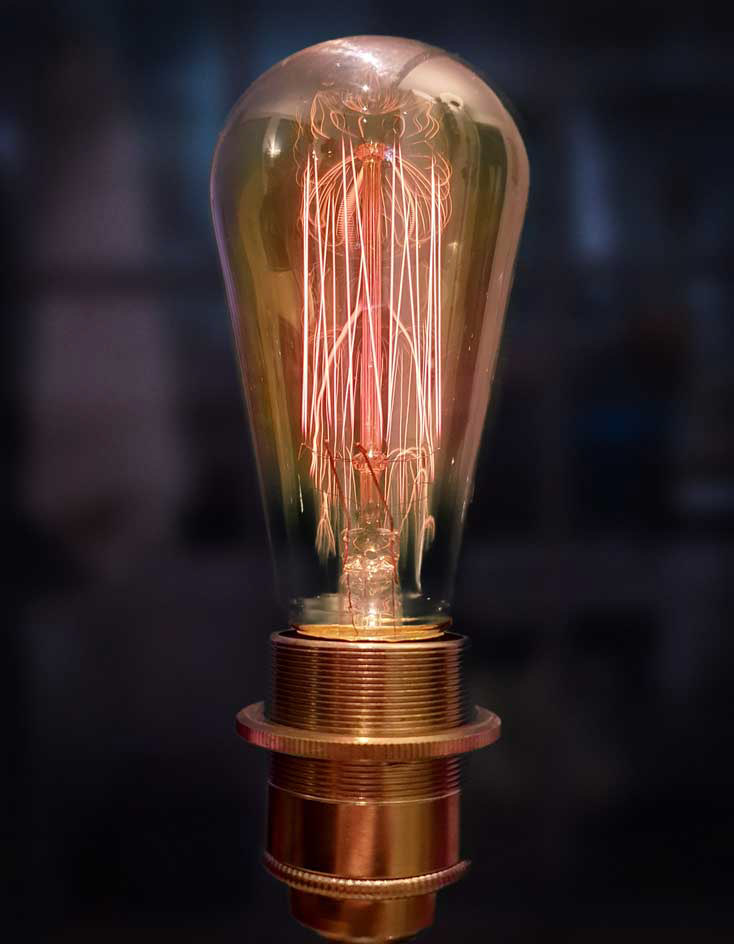Vintae Edison light bulb
