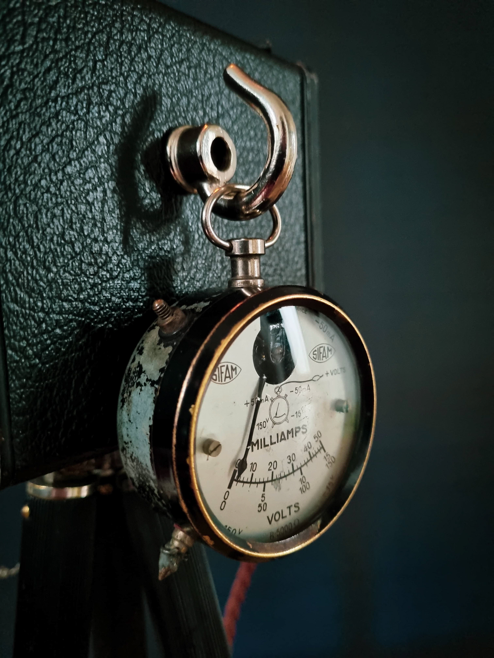 Vintage pocket-watch voltmeter