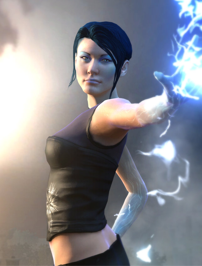 Dulce es Lucy Kuo en Infamous 2.