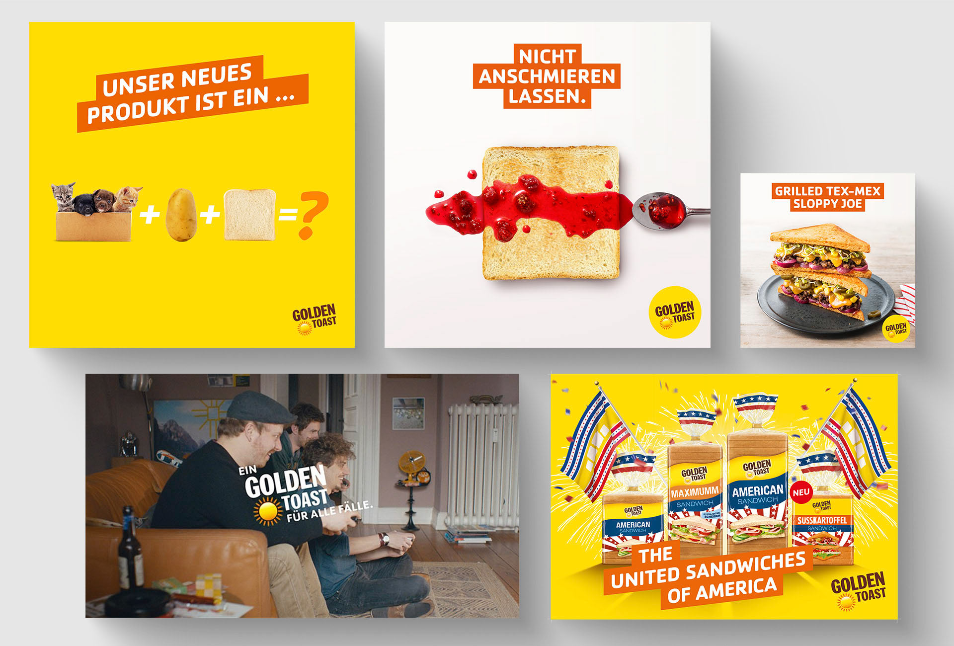 Das Golden Toast Corporate Design in Anwendungsbeispielen