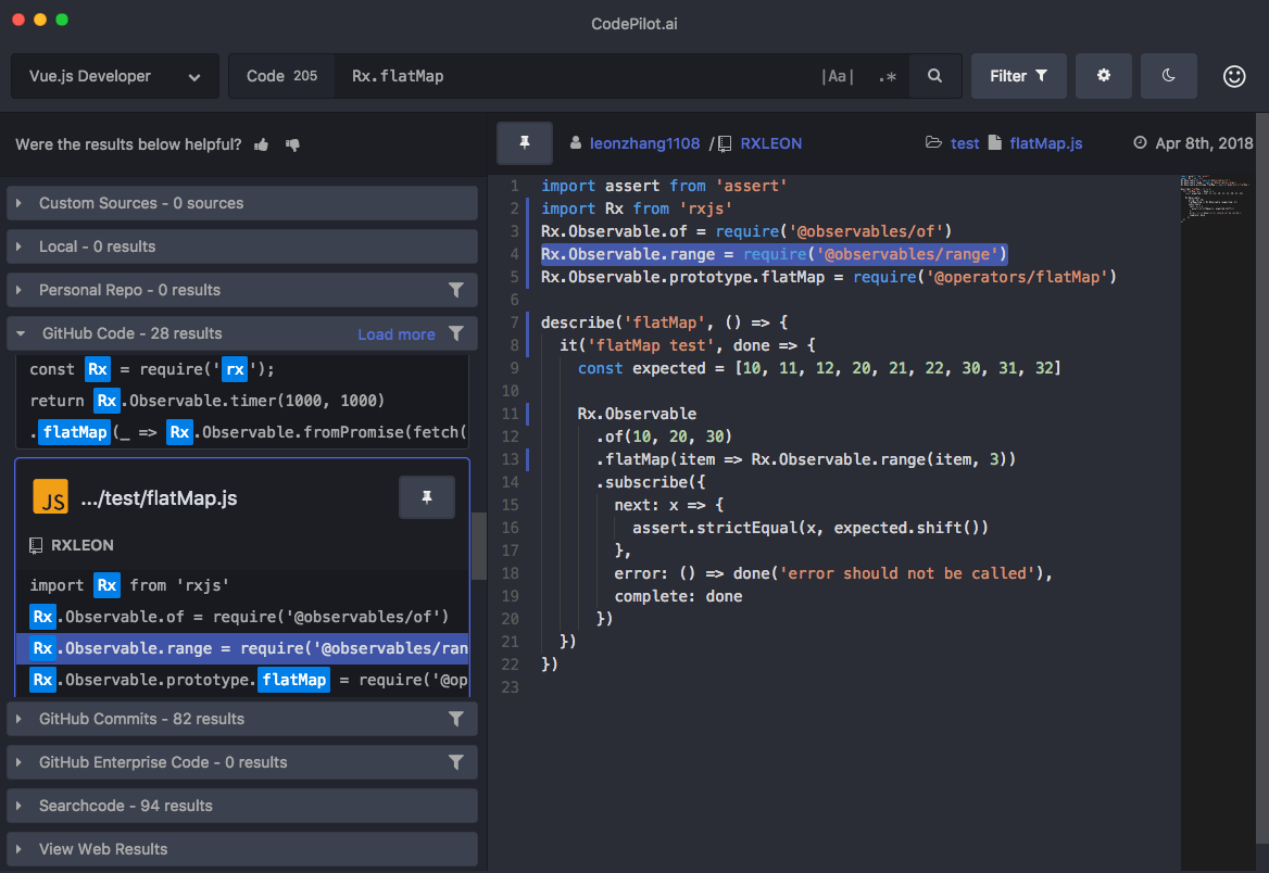 Import results. CODEPILOT. Ai code. Codex ai. Coding ai.