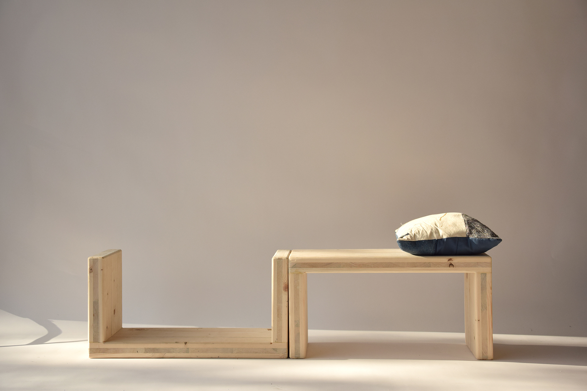 Up to U, modular shelving system