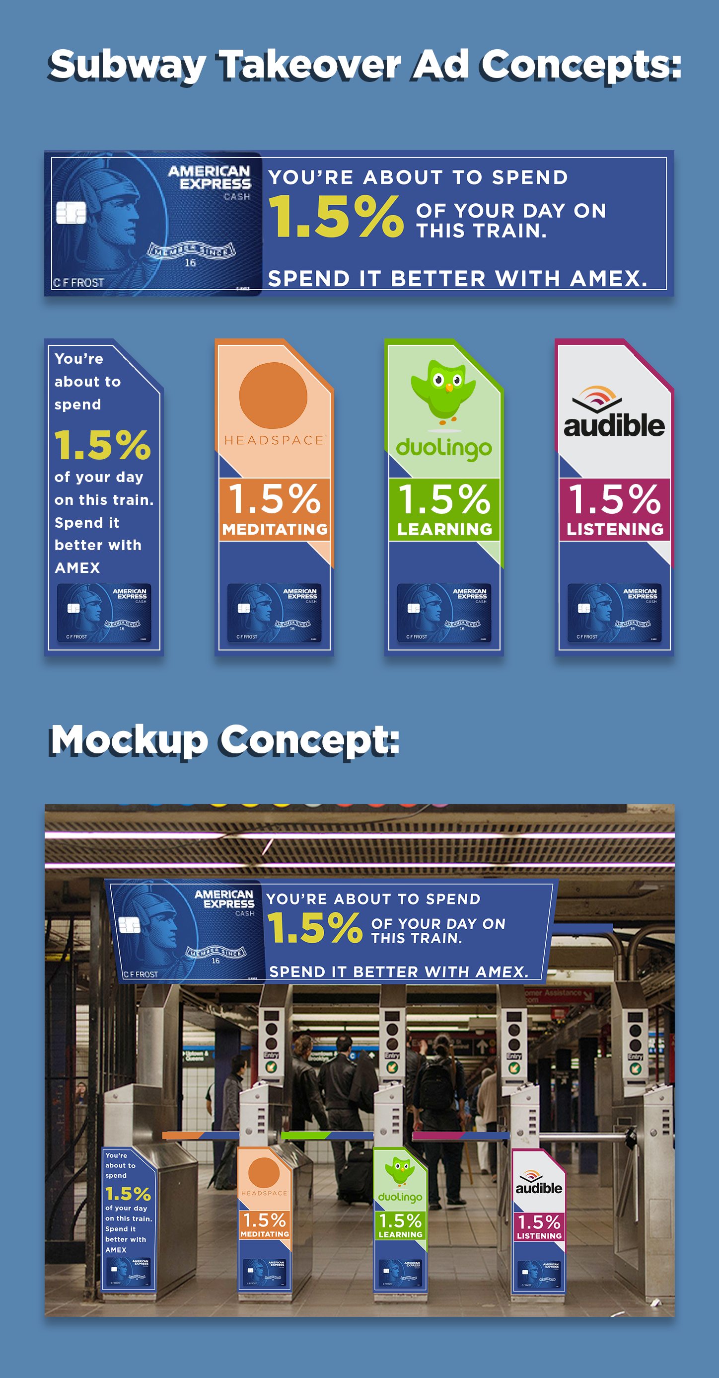 Download Dylan Ferrara Amex Nyc Subway Takeover Ad Mockup Concept