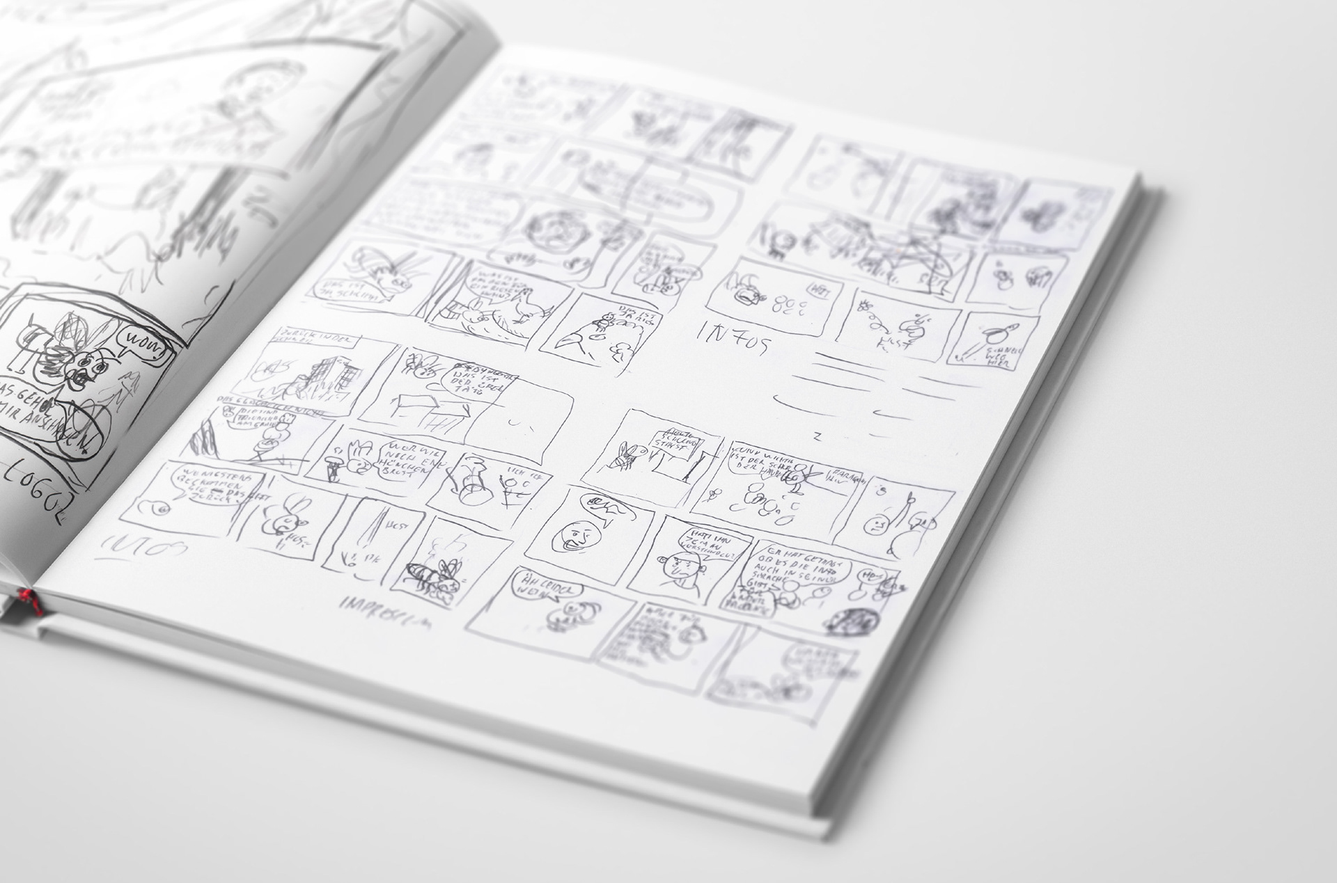 PublicEye Comic Leporello scribble skizzenbuch