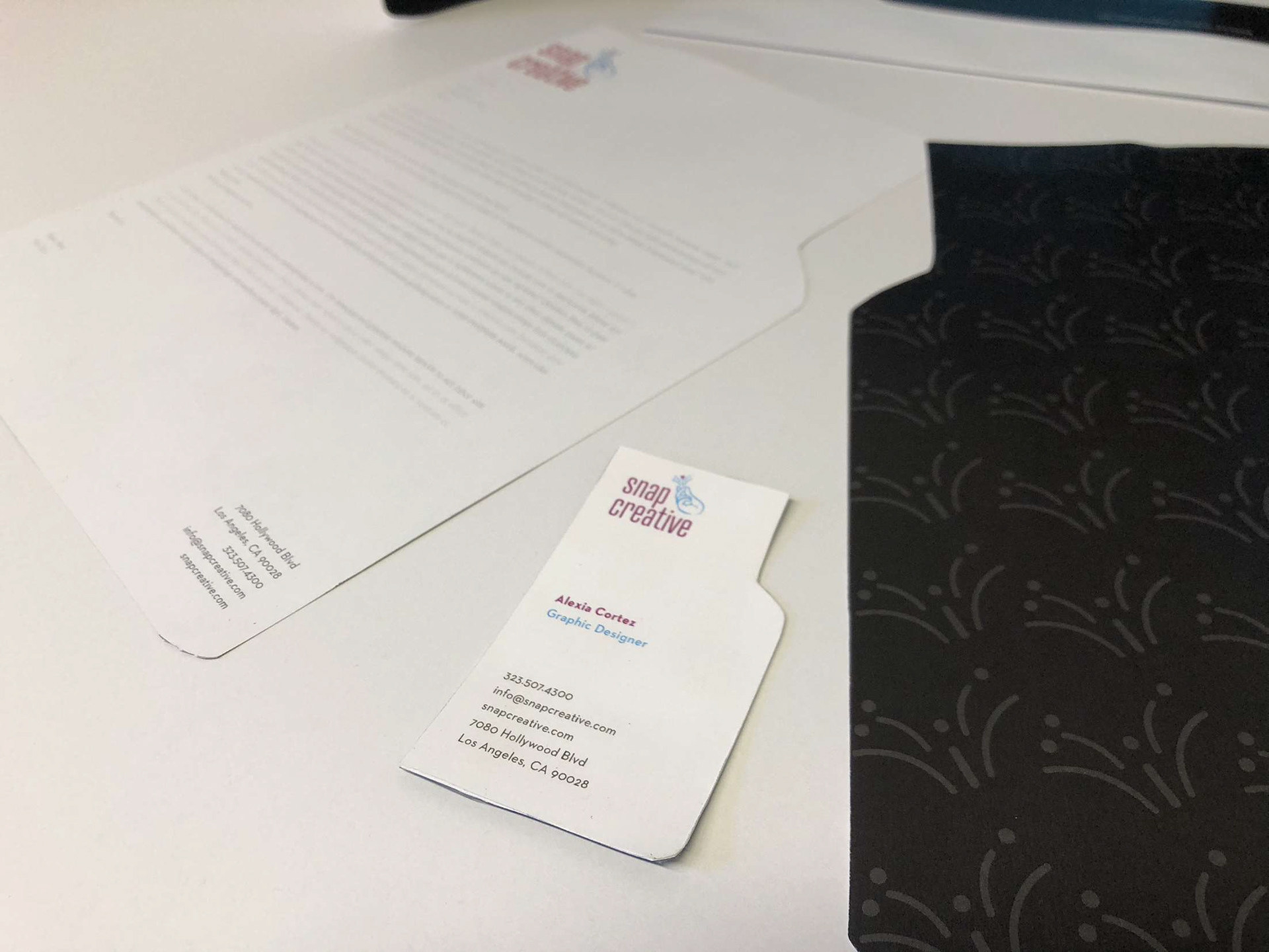 Business card close-up