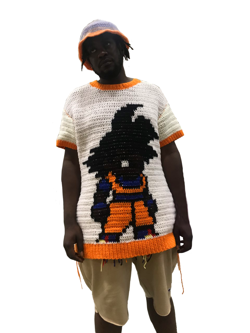 hanna (lil crochet baby), "Dragonball Z Goku Sweater," 2021 (@lilcrochetbb)
